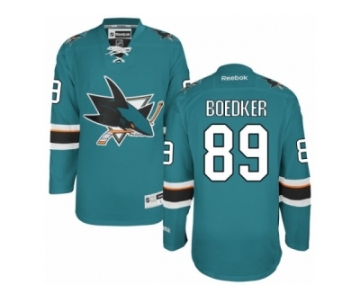 Men's Reebok San Jose Sharks #89 Mikkel Boedker Authentic Teal Green Home NHL Jersey