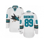 Men's Reebok San Jose Sharks #89 Mikkel Boedker Authentic White Away NHL Jersey