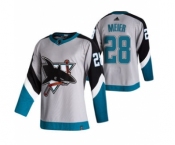 Men's San Jose Sharks #28 Timo Meier Grey 2020-21 Reverse Retro Alternate Hockey Jersey