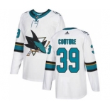 Men's San Jose Sharks #39 Logan Couture White Road Stitched Hockey Jersey