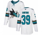 Men's San Jose Sharks #39 Logan Couture White Road Stitched Hockey Jersey