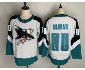 Men's San Jose Sharks #88 Brent Burns Authentic White 2021 New Hockey Jersey