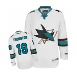 Reebok San Jose Sharks #19 Joe Thornton Authentic White Away NHL Jersey