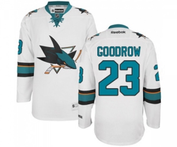 Reebok San Jose Sharks #23 Barclay Goodrow Authentic White Away NHL Jersey