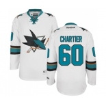 Reebok San Jose Sharks #60 Rourke Chartier Authentic White Away NHL Jersey