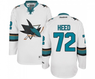 Reebok San Jose Sharks #72 Tim Heed Authentic White Away NHL Jersey