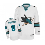 Reebok San Jose Sharks #8 Joe Pavelski Authentic White Away NHL Jersey