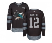 San Jose Sharks #12 Patrick Marleau Black 1917-2017 100th Anniversary Stitched NHL Jersey