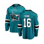 San Jose Sharks #16 Eric Fehr Fanatics Branded Teal Green Home Breakaway NHL Jersey