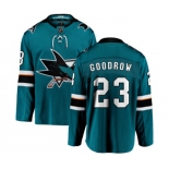 San Jose Sharks #23 Barclay Goodrow Fanatics Branded Teal Green Home Breakaway NHL Jersey