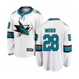 San Jose Sharks #28 Timo Meier Fanatics Branded White Away Breakaway NHL Jersey