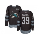 San Jose Sharks #39 Logan Couture Black 1917-2017 100th Anniversary Stitched NHL Jersey