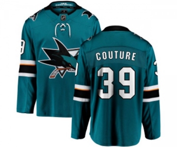 San Jose Sharks #39 Logan Couture Fanatics Branded Teal Green Home Breakaway NHL Jersey