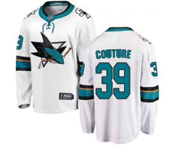 San Jose Sharks #39 Logan Couture Fanatics Branded White Away Breakaway NHL Jersey