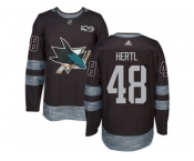 San Jose Sharks #48 Tomas Hertl Black 1917-2017 100th Anniversary Stitched NHL Jersey