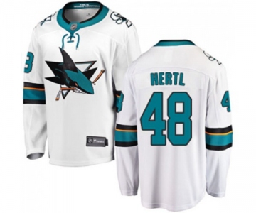 San Jose Sharks #48 Tomas Hertl Fanatics Branded White Away Breakaway NHL Jersey