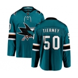 San Jose Sharks #50 Chris Tierney Fanatics Branded Teal Green Home Breakaway NHL Jersey