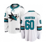 San Jose Sharks #60 Rourke Chartier Fanatics Branded White Away Breakaway NHL Jersey