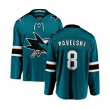 San Jose Sharks #8 Joe Pavelski Fanatics Branded Teal Green Home Breakaway NHL Jersey