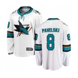 San Jose Sharks #8 Joe Pavelski Fanatics Branded White Away Breakaway NHL Jersey