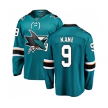 San Jose Sharks #9 Evander Kane Fanatics Branded Teal Green Home Breakaway NHL Jersey