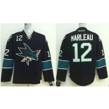 nhl jerseys san jose sharks #12 marleau black[2014 new stadium]