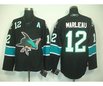 nhl jerseys san jose sharks #12 marleau black(A)