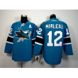 nhl jerseys san jose sharks #12 marleau blue[2014 new stadium][A patch]