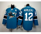 nhl jerseys san jose sharks #12 marleau blue[2014 new stadium][A patch]