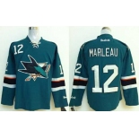 nhl jerseys san jose sharks #12 marleau blue[2014 new stadium]