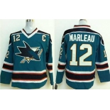 nhl jerseys san jose sharks #12 marleau blue[2014 new][patch C]