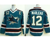 nhl jerseys san jose sharks #12 marleau blue[2014 new][patch C]