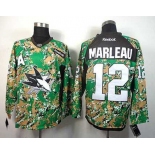 nhl jerseys san jose sharks #12 marleau camo[patch A]