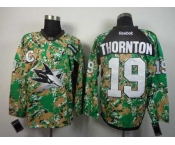 nhl jerseys san jose sharks #19 thornton camo[patch C]