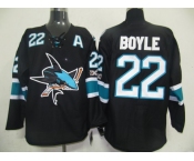 nhl jerseys san jose sharks #22 boyle black