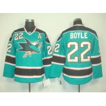 nhl jerseys san jose sharks #22 boyle blue