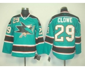 nhl jerseys san jose sharks #29 clowe blue