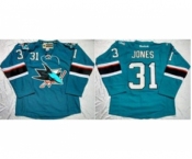 nhl jerseys san jose sharks #31 martin jones blue[jones]