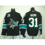 nhl jerseys san jose sharks #31 nieml black