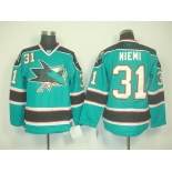 nhl jerseys san jose sharks #31 nieml blue