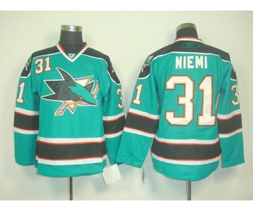 nhl jerseys san jose sharks #31 nieml blue