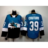 nhl jerseys san jose sharks #39 couture blue-black