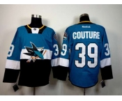 nhl jerseys san jose sharks #39 couture blue-black