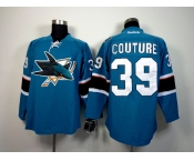 nhl jerseys san jose sharks #39 couture blue[2014 new stadium]