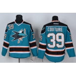 nhl jerseys san jose sharks #39 couture blue