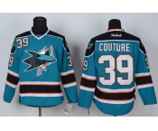 nhl jerseys san jose sharks #39 couture blue