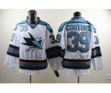 nhl jerseys san jose sharks #39 couture white