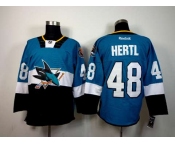 nhl jerseys san jose sharks #48 hertl blue-black