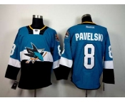 nhl jerseys san jose sharks #8 pavelski blue-black