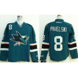 nhl jerseys san jose sharks #8 pavelski blue[2014 new stadium]